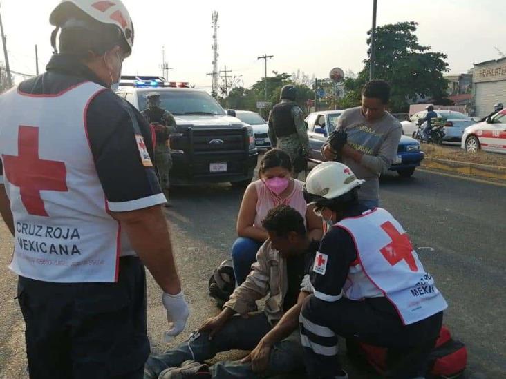 Se registra accidente sobre carretera Veracruz-Xalapa; deja dos personas heridas