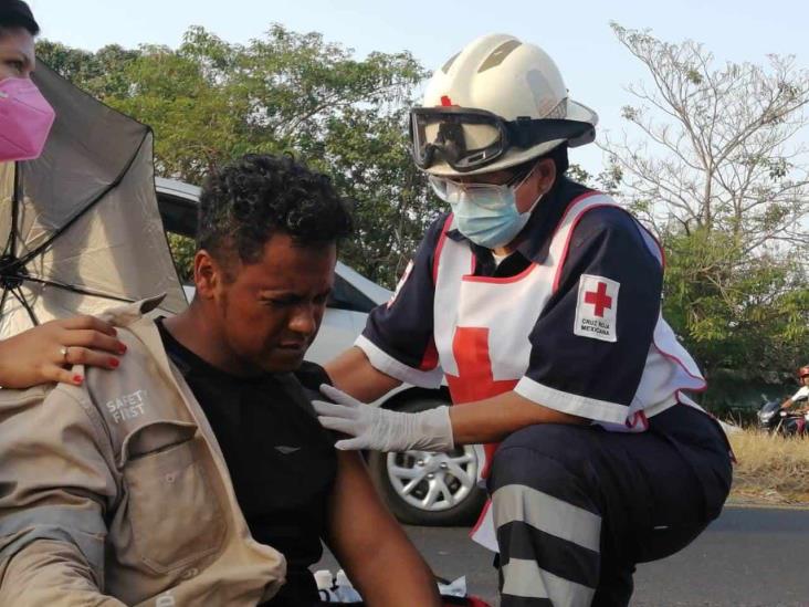 Se registra accidente sobre carretera Veracruz-Xalapa; deja dos personas heridas