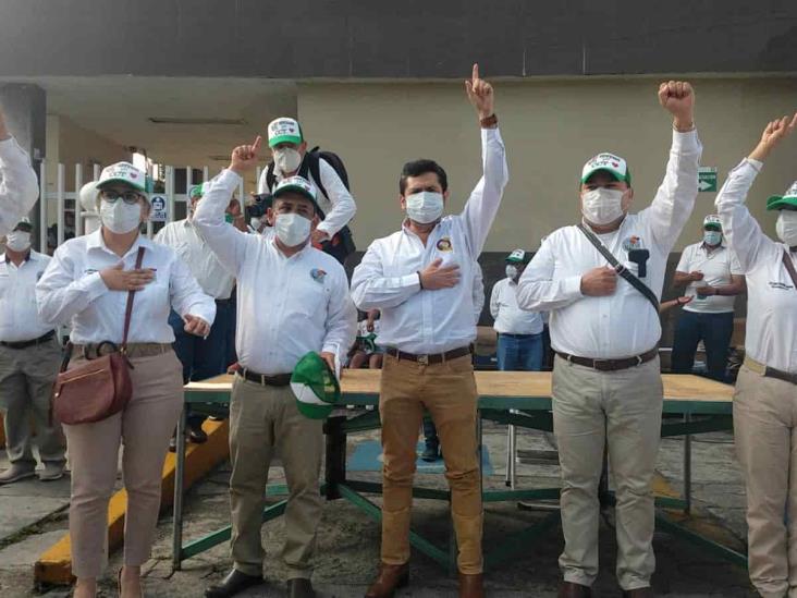 Trabajadores del IMSS encabezan mitin en Orizaba