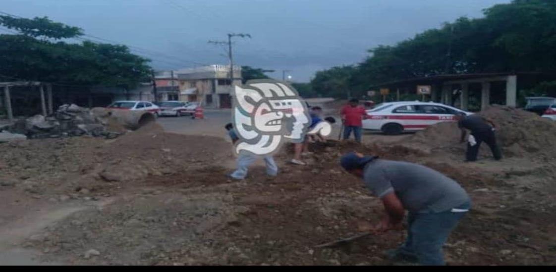 Reabren circulación de la carretera antigua Nanchital-Coatzacoalcos