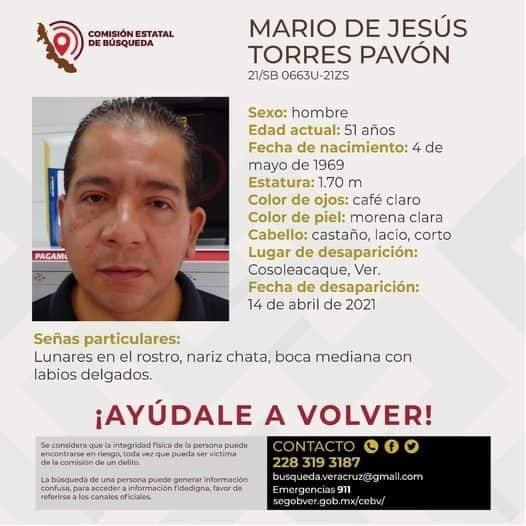 Buscan desde un mes a Mario de Jesús en Cosoleacaque