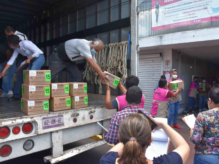 Casi un millón de boletas arriban a Juntas Distritales de Orizaba y Córdoba