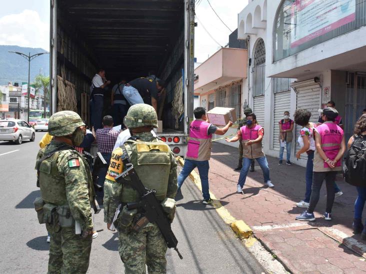 Casi un millón de boletas arriban a Juntas Distritales de Orizaba y Córdoba