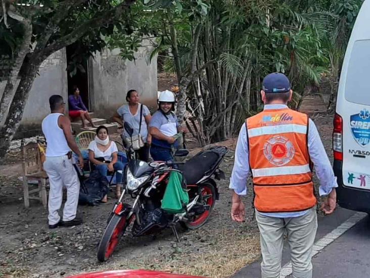 Se registra volcadura en localidad de Rancho del Padre