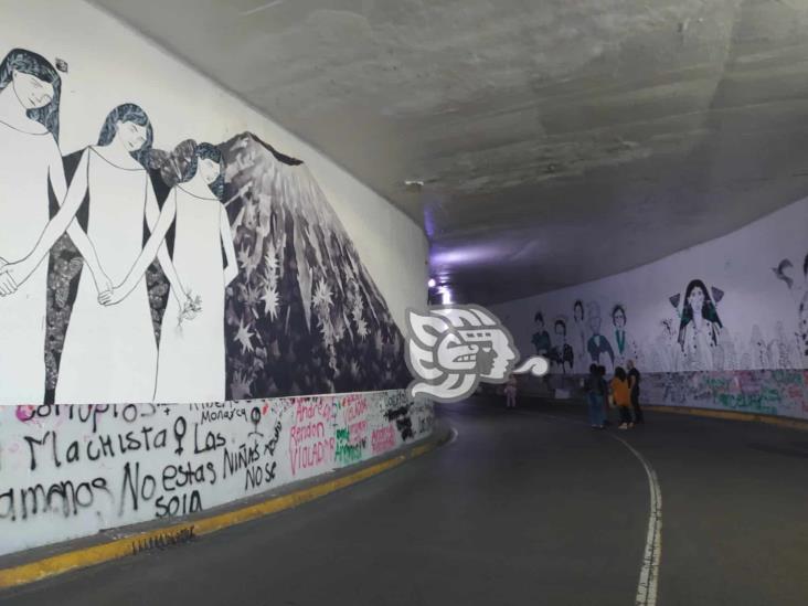 Históricas: Develan mural dedicado a las mujeres en viaducto de Xalapa