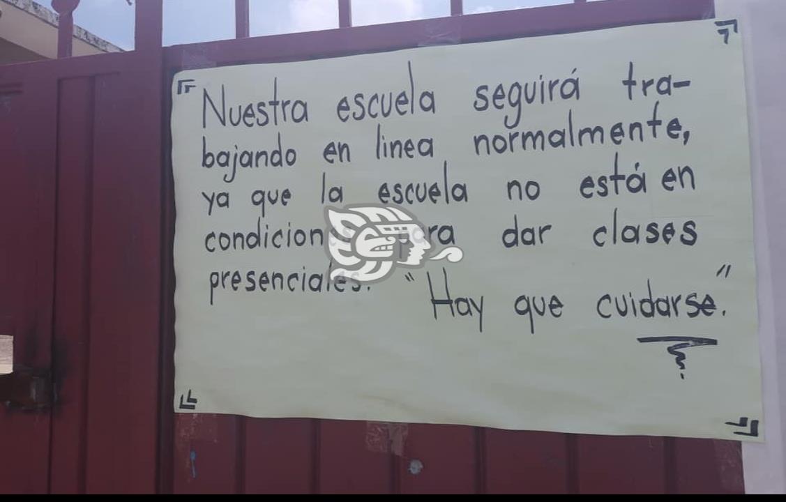 Escuelas de Las Choapas, sin condiciones para regreso presencial