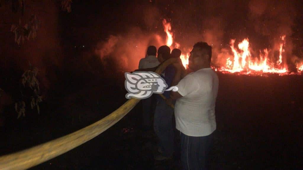 Controlan incendio en áreas verdes de Ixhuatlán del Sureste