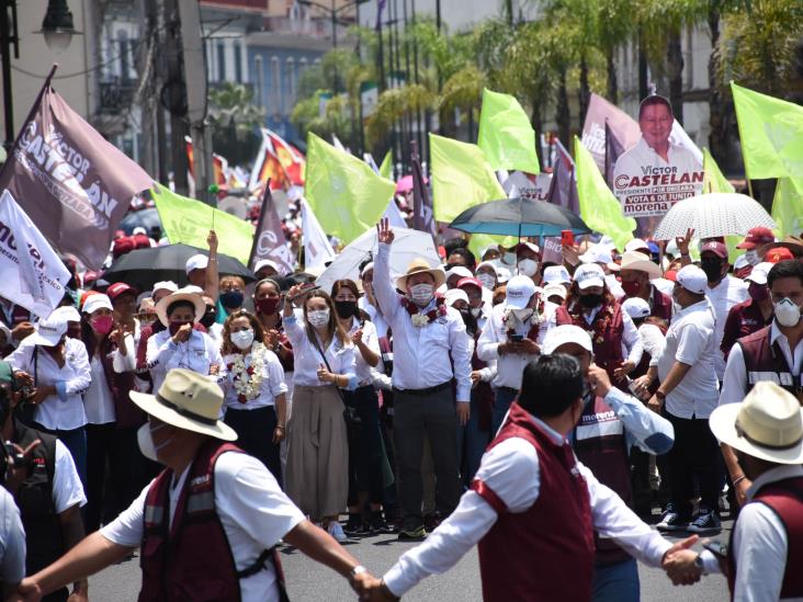 Candidatos punteros a alcaldía realizan caravanas en Orizaba