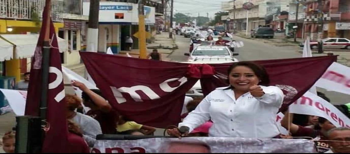 Mariela Hernández de la alianza Morena, PT y PVEM , virtual ganadora en Las Choapas