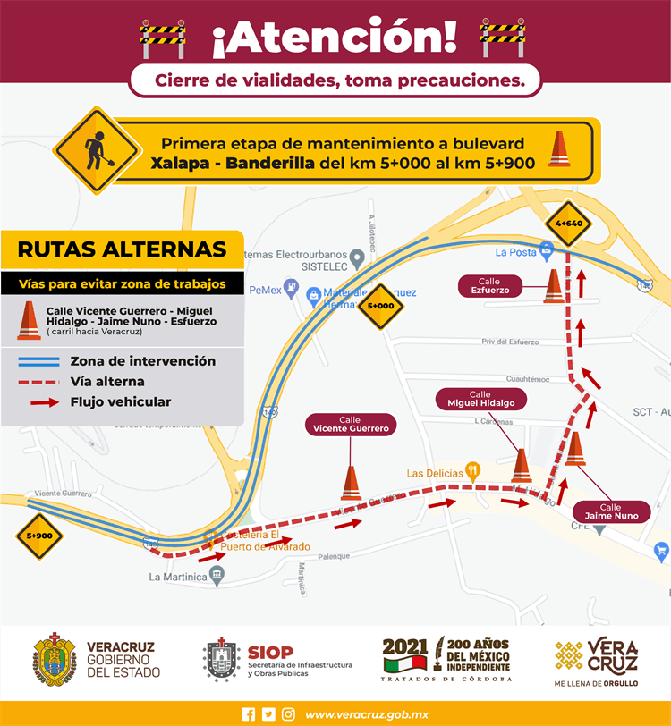 Arrancan rehabilitación de carretera Xalapa-Banderilla; estas son las vías alternas