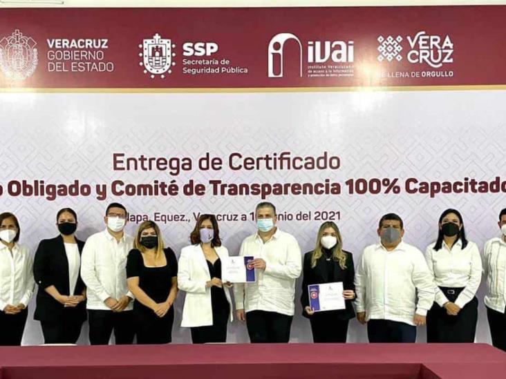 Acredita SSP proceso de certificación en transparencia