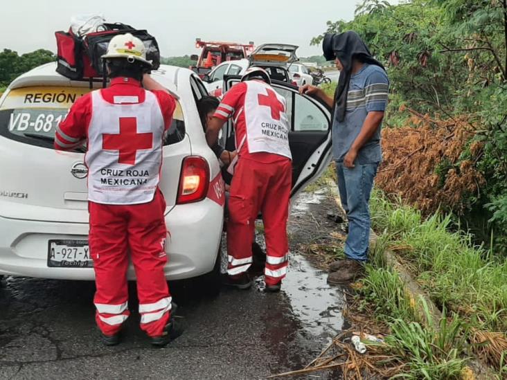 Se registra accidente en carretera federal 140 Veracruz-Xalapa