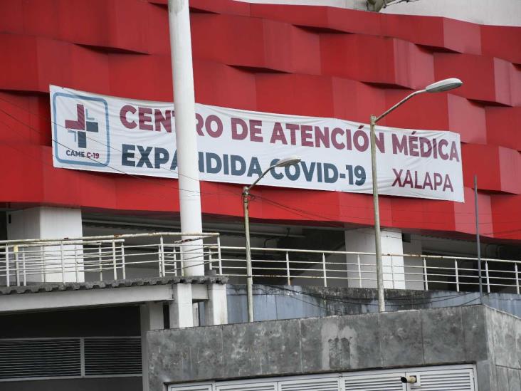 Área COVID en el Velódromo de Xalapa, al 73% de su capacidad