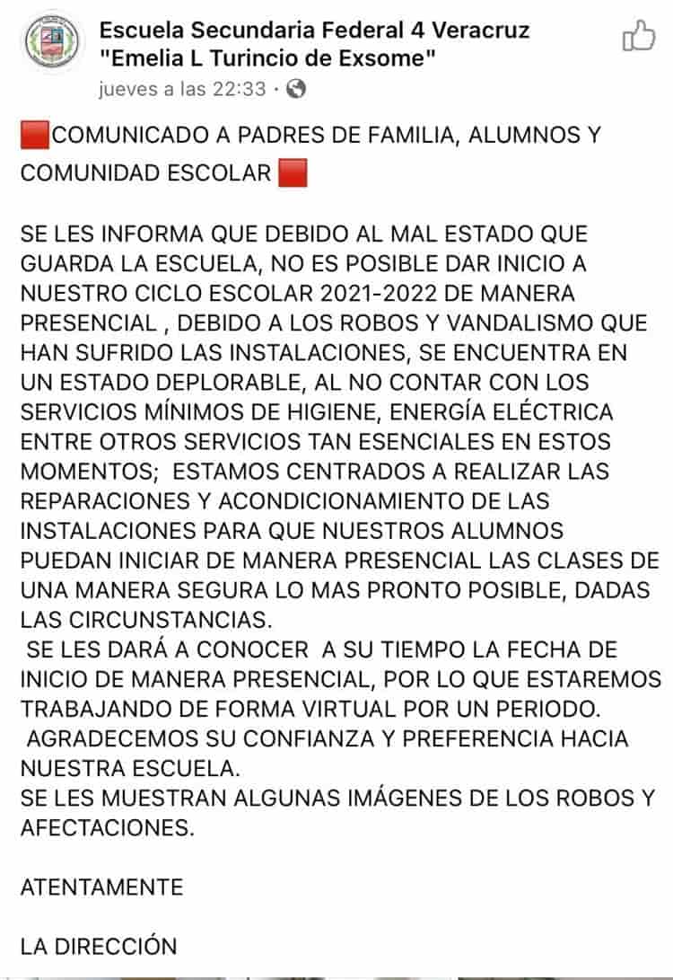 En Veracruz, no todas las escuelas tienen condiciones para el regreso a clases