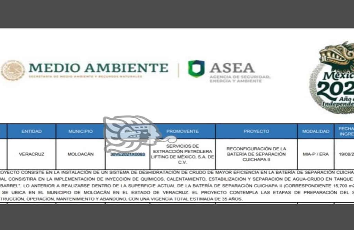 Actividad petrolera podría extenderse 35 años más en Cuichapa; esperan aprobación