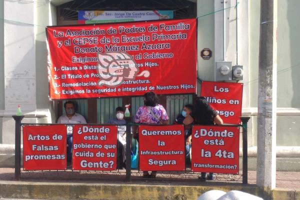 Rechazan volver a clases presenciales en primaria de Papantla