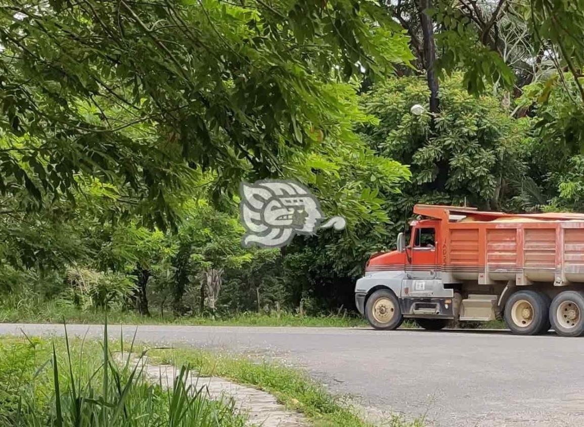 Unidades pesadas podrían dañar carreteras de Moloacán 