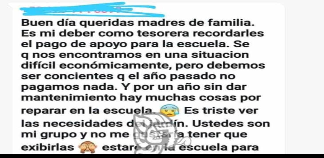 Se inconforman en escuela de Agua Dulce por imposición de cuota