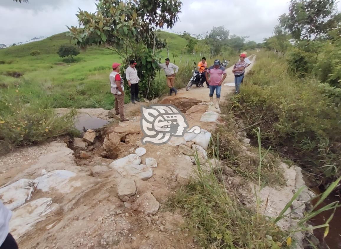 Lluvias afectan a habitantes del Sacrificio ante colapso de puente