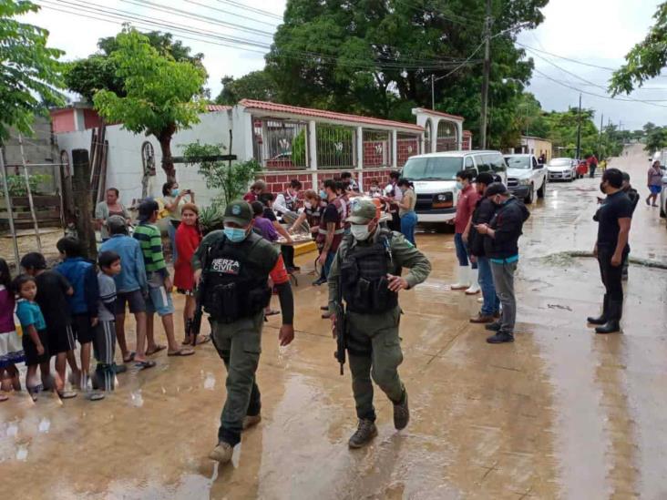 Por desbordamiento de río, implementa SSP Plan Tajín en Agua Dulce