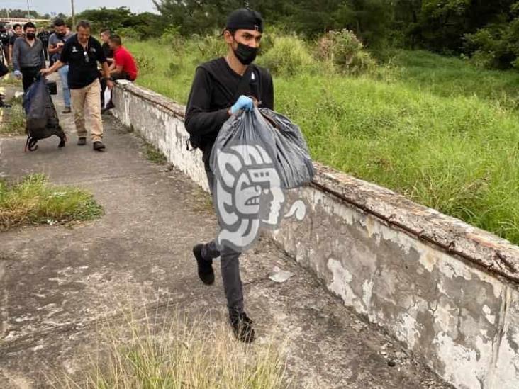 Hallan restos humanos en lote baldío de Veracruz