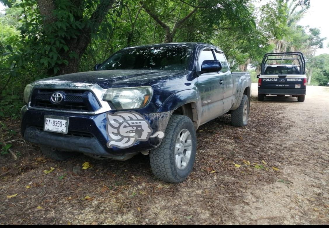 Asegura PM de Soconusco camioneta robada