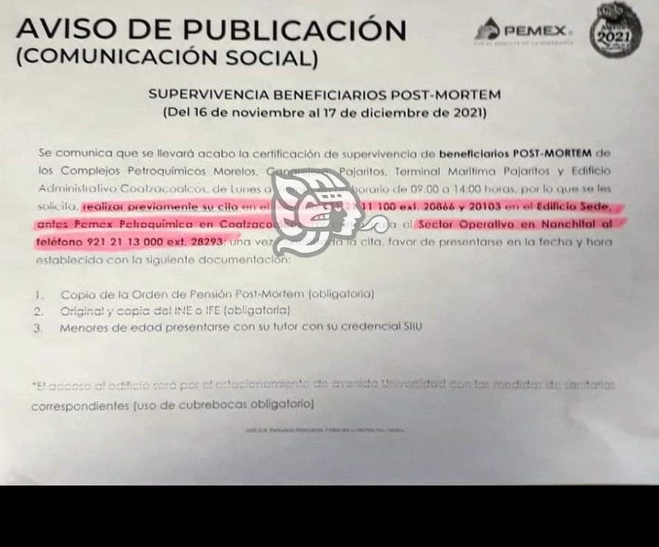 Invitan a viudas e hijos de jubilados a tramitar comprobante de supervivencia