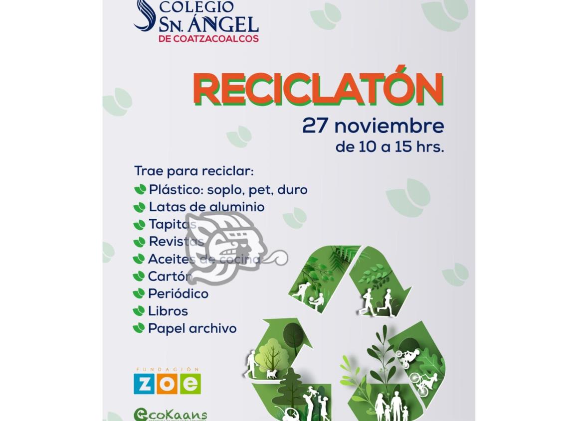 Organizará Colegio San Ángel Primer Reciclatón