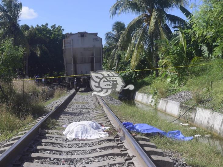 Tren parte a la mitad a hombre en Veracruz