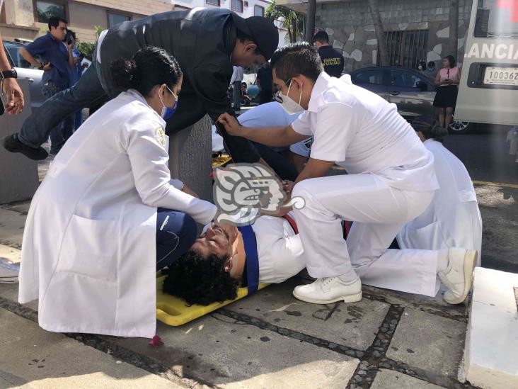 Choque automovilístico deja dos personas lesionadas en Veracruz