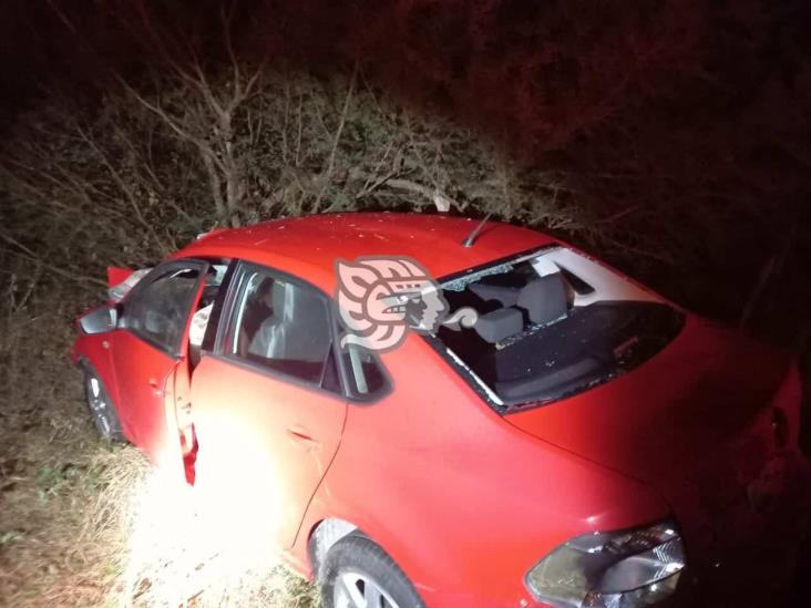 Choca automóvil contra búfalo en Puente Nacional; dos lesionados