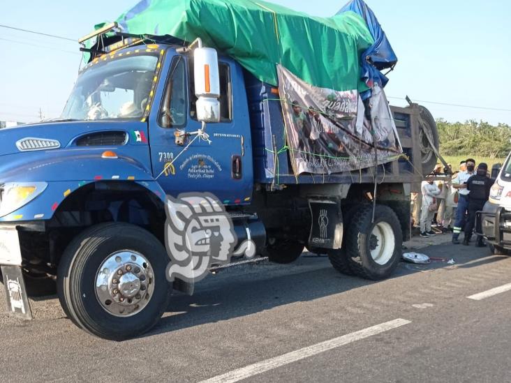 Peregrinos sufren accidente en el sur de Veracruz; hay un muerto y 10 lesionados