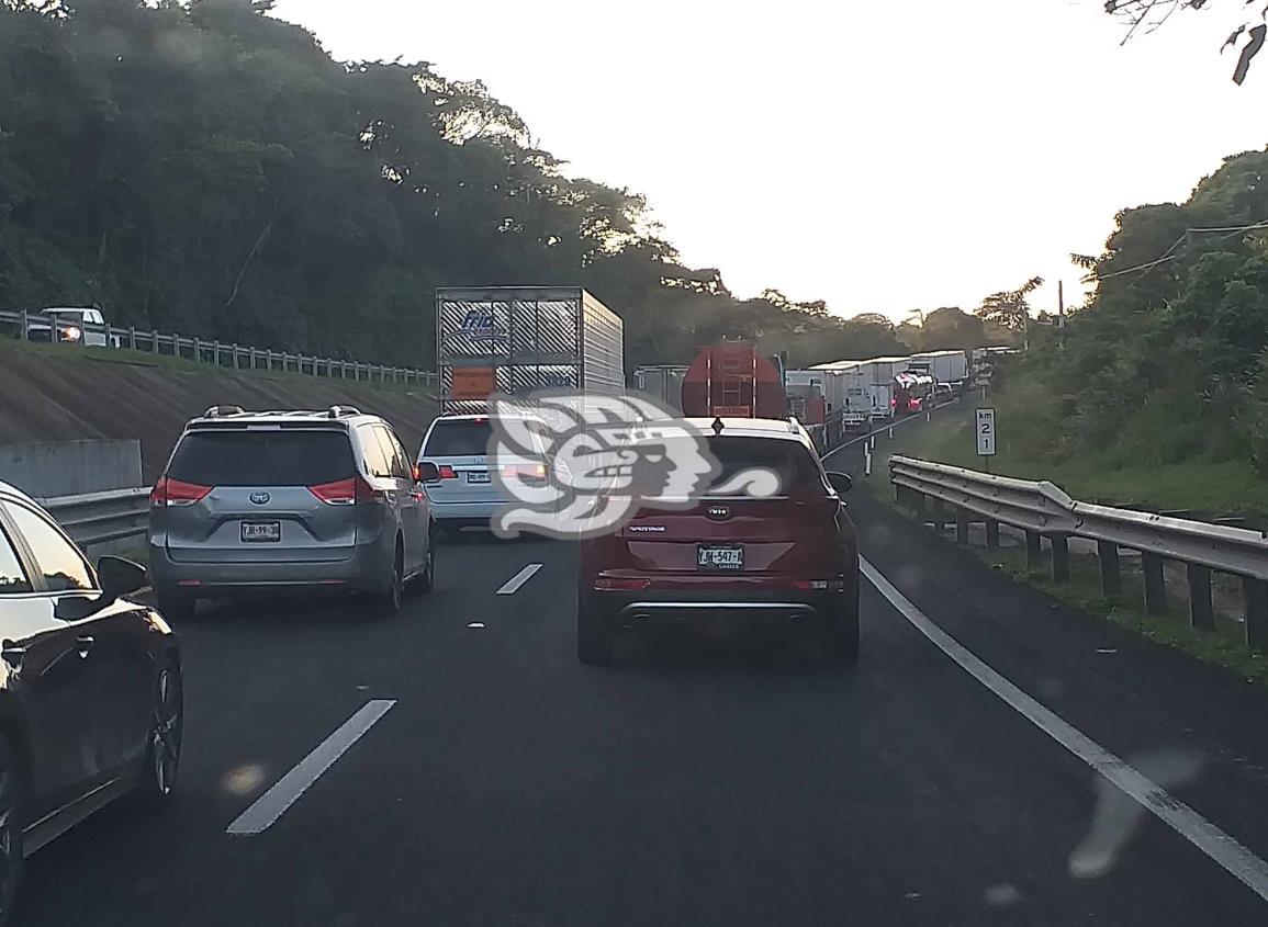 Puesto de control genera largas filas en la Costera del Golfo