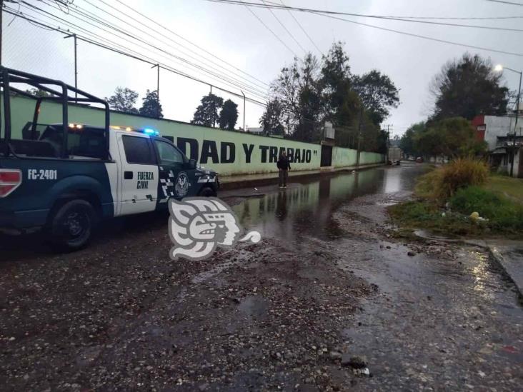 Lluvia provoca inundaciones este jueves en Xalapa; SSP activa Plan Tajín