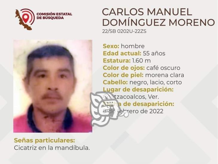 Reportan desaparición de Carlos Manuel Domínguez en Coatzacoalcos