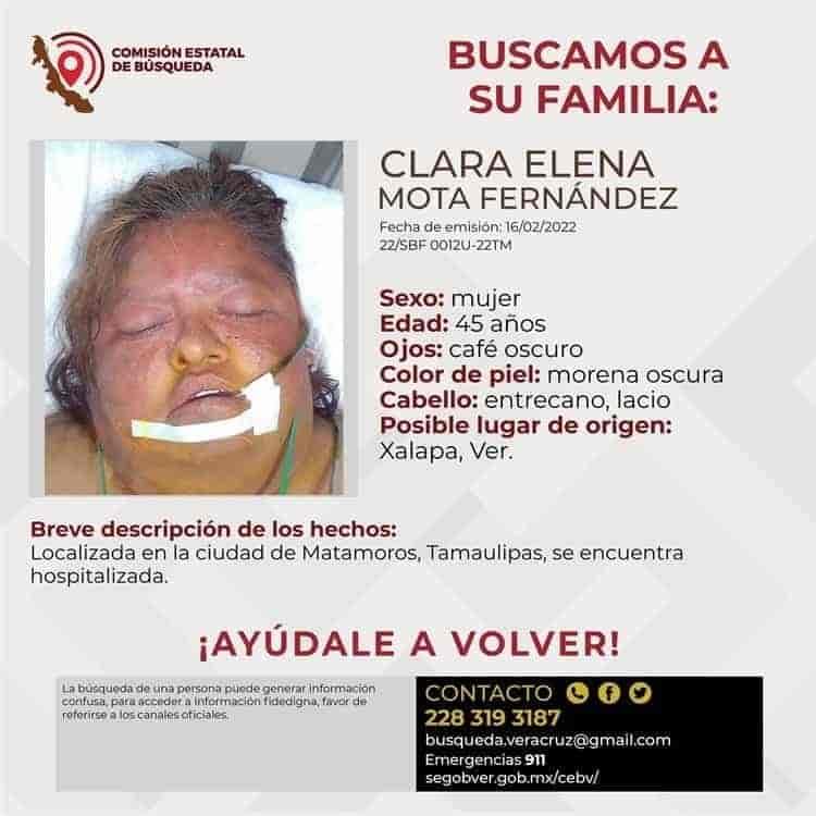 Hallan en Tamaulipas a veracruzana desaparecida; buscan a su familia en Xalapa