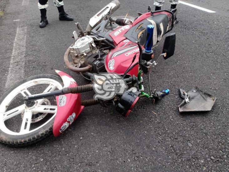 PC atendió a motociclista luego de derrapar en “Las Matas”