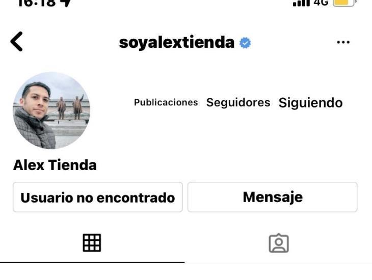 Hackean y eliminan Instagram de Alex Tienda