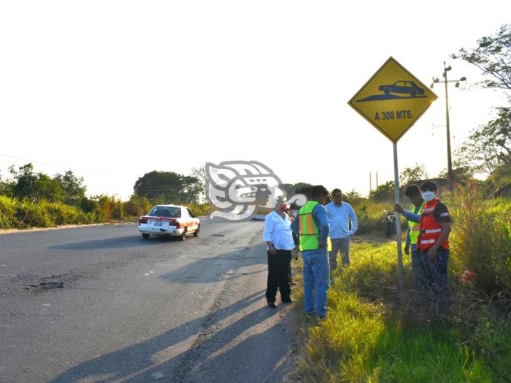 Para evitar accidentes, colocan topes y señaléticas sobre la Transístmica 