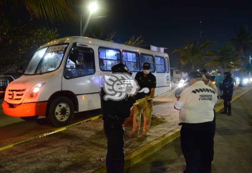 Muere hombre atropellado por urbano en Veracruz
