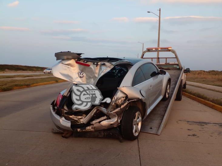 Fuerte choque por alcance en el Malecón; dos lesionados