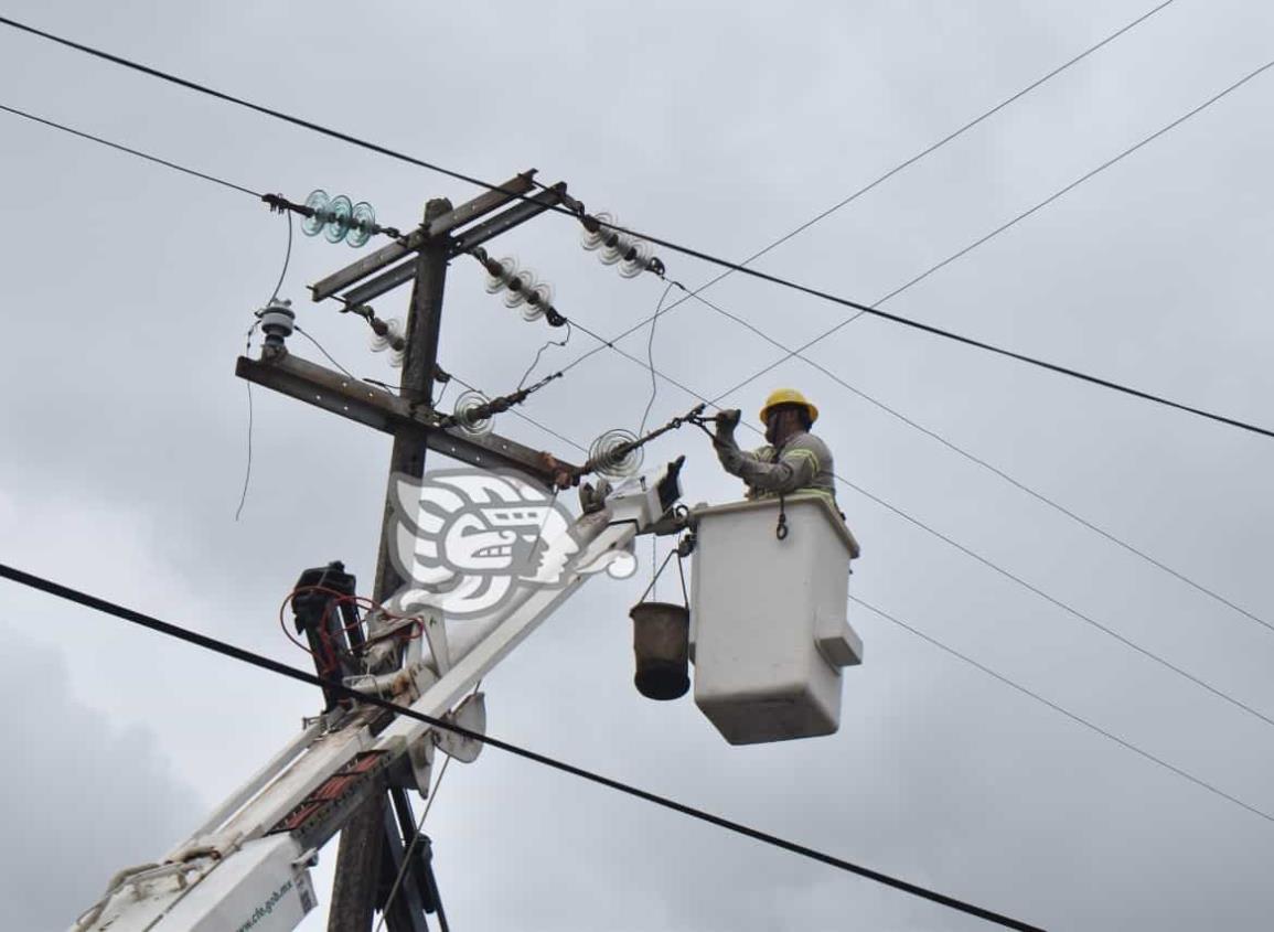 Cambian en Nanchital postes de concreto de CFE en mal estado