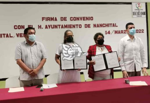 Gobierno de Nanchital firma convenio con la CEDH