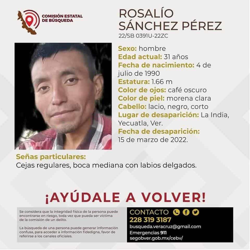 Siguen buscando a ‘Chalio’ desaparecido en Yecuatla