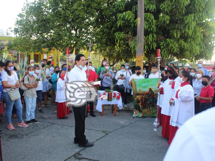 Católicos de Agua Dulce y Las Choapas celebraron inicio de Semana Santa