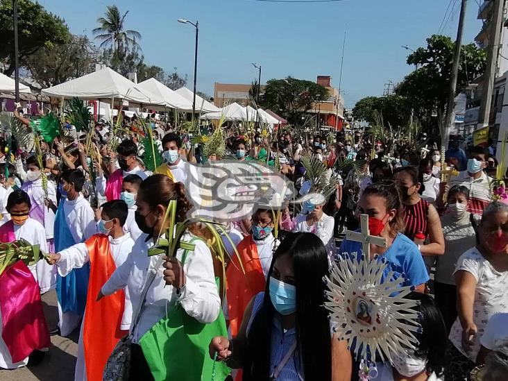 Domingo de ramos vuelve a ser presencial en Coatzacoalcos luego de dos años