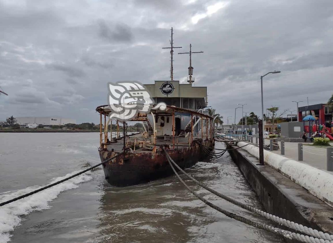 Buque Guanajuato será destruido y se dragará el río, en Boca del Río (+Video)