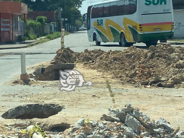 Obra ‘a medias’ en la colonia Nueva Mina; vecinos inconformes