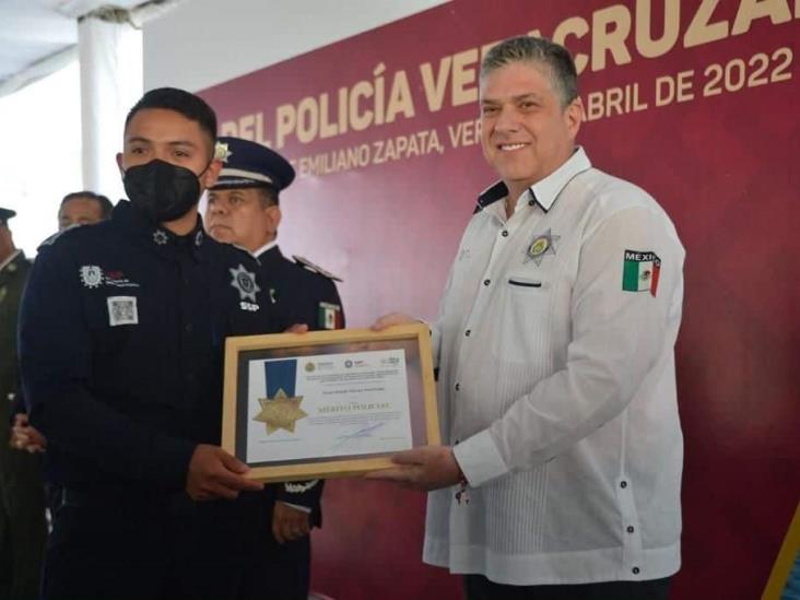 En el día del Policía Veracruzano, reconoce Hugo Gutiérrez su desempeño