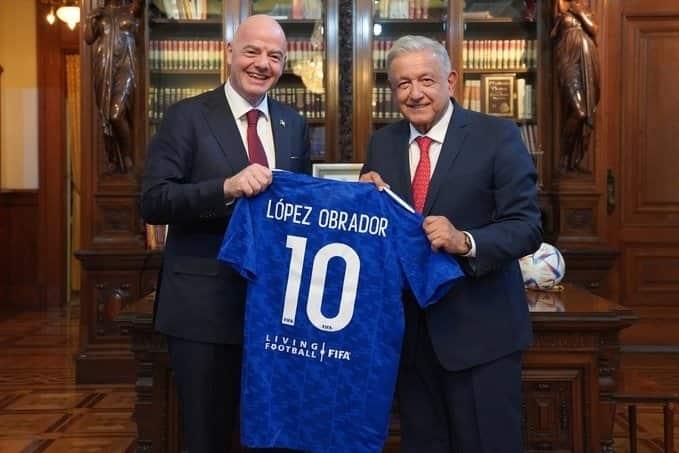 Ante presidente de FIFA, se compromete AMLO con preparativos para el Mundial 2026